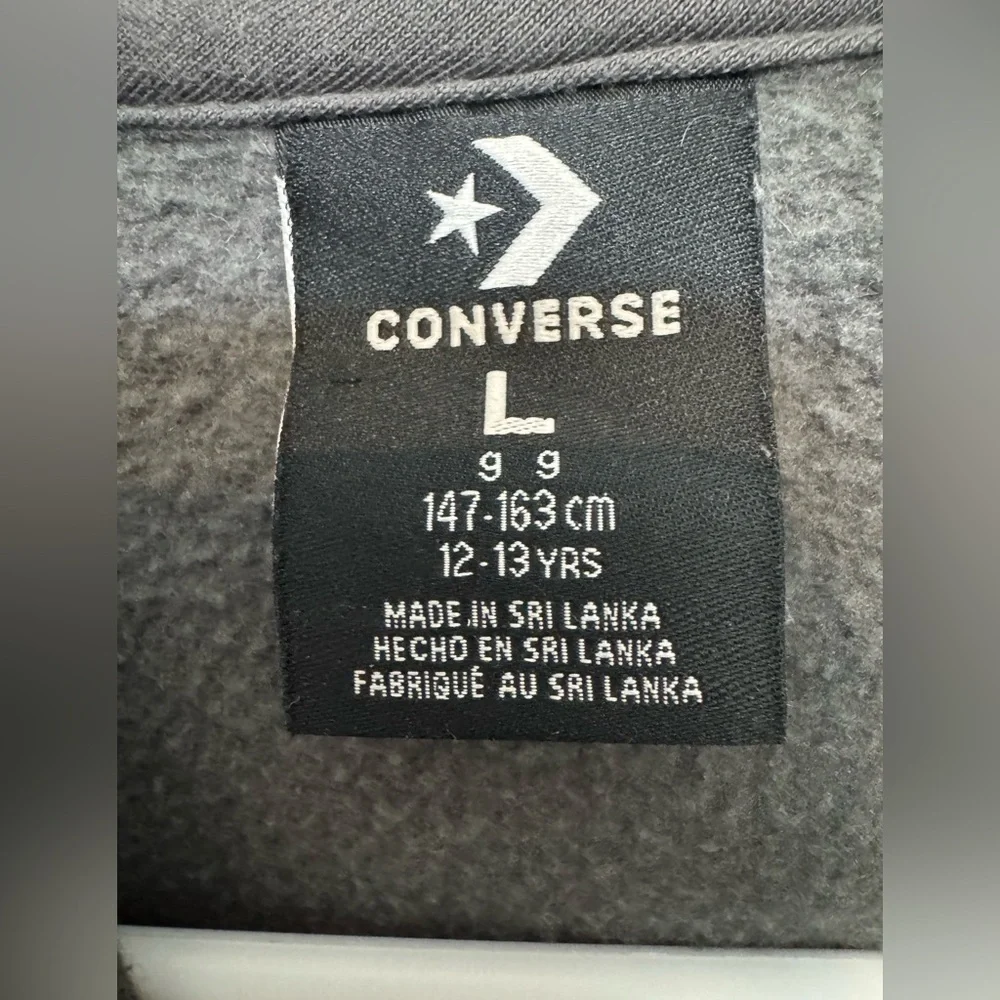 Converse Gray Kids Hoodie Sweater Size L/12-13 years